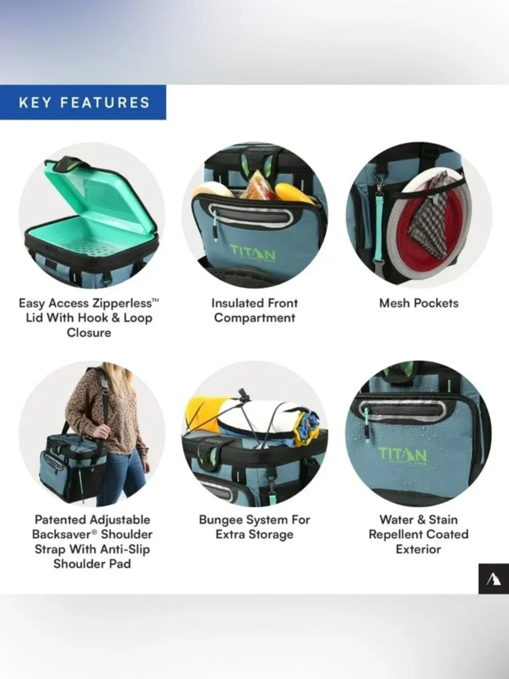 NWT Titan by Arctic Zone 24 Can, 16 Quart Zipperless Soft Cooler